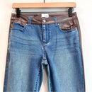 Leather Inset Skinny Jeans-2