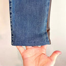 Leather Inset Skinny Jeans-3