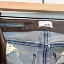 Leather Inset Skinny Jeans-6