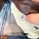 Leather Inset Skinny Jeans-7