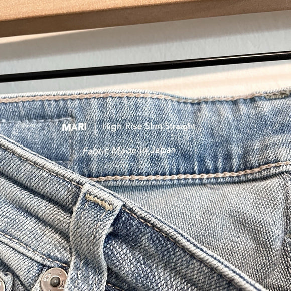 High Rise Slim Straight Jeans