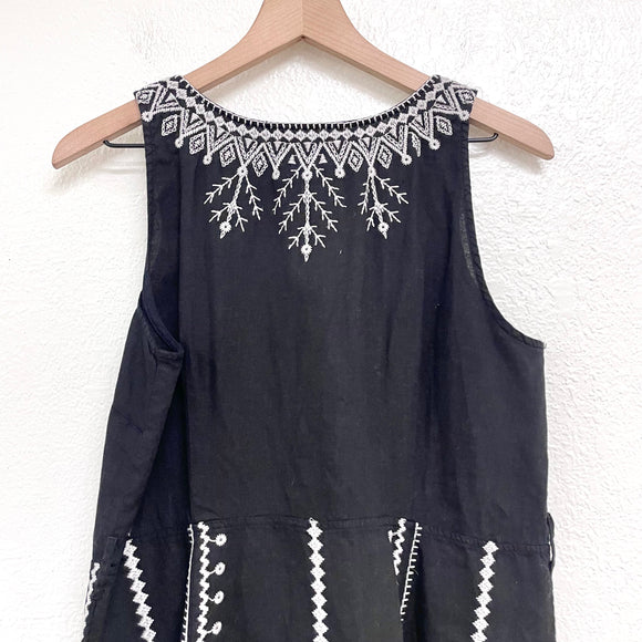 Embroidered Linen Dress