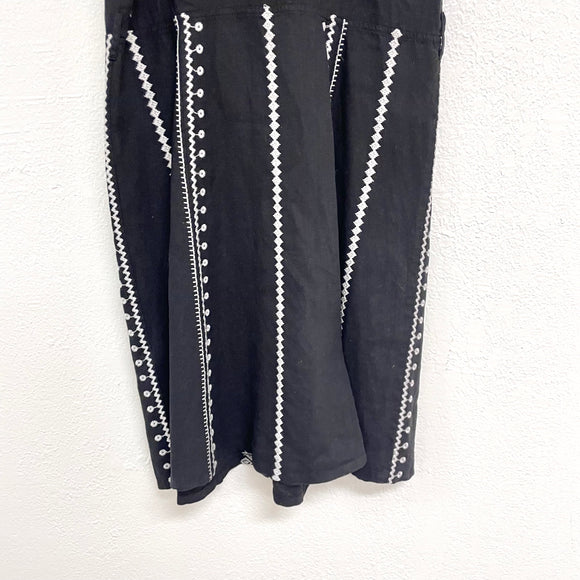 Embroidered Linen Dress