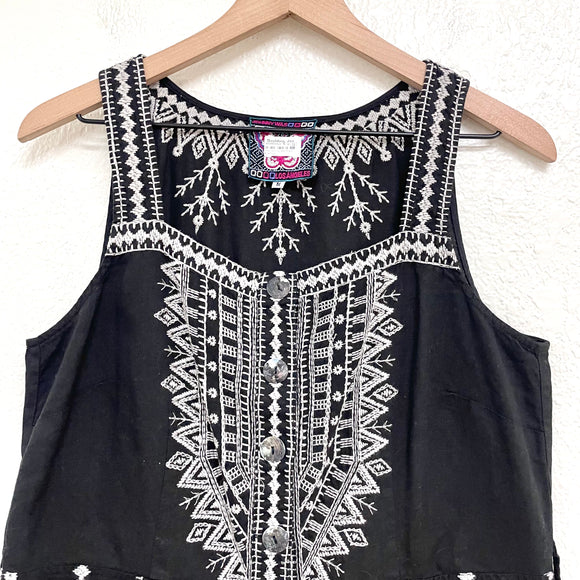 Embroidered Linen Dress