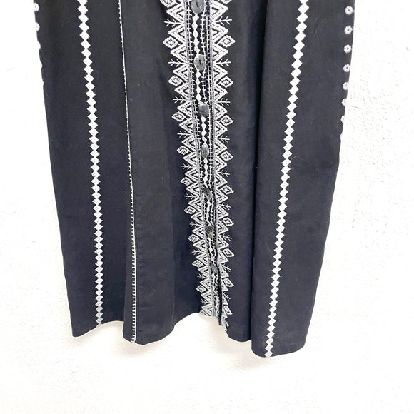 Embroidered Linen Dress